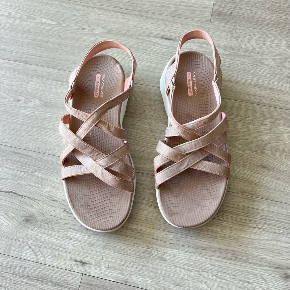 Skechers Massage Fit Sandals Sz 9